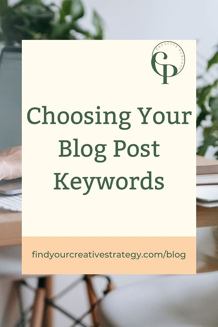 Choosing your blog post keywords.