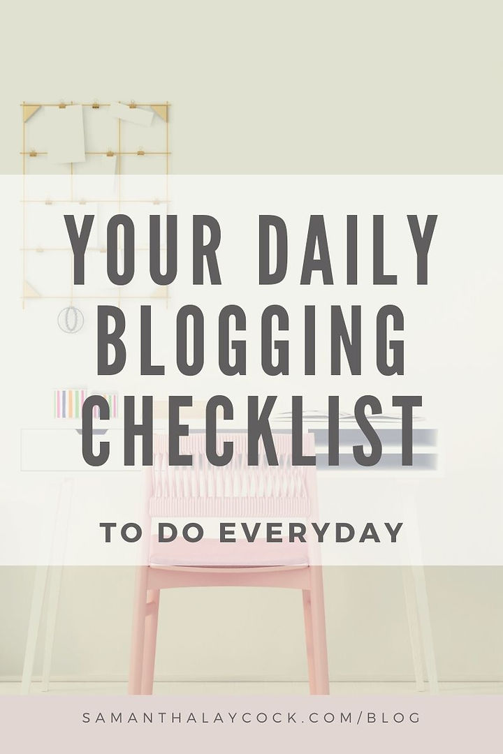 Organize your blog to do list.