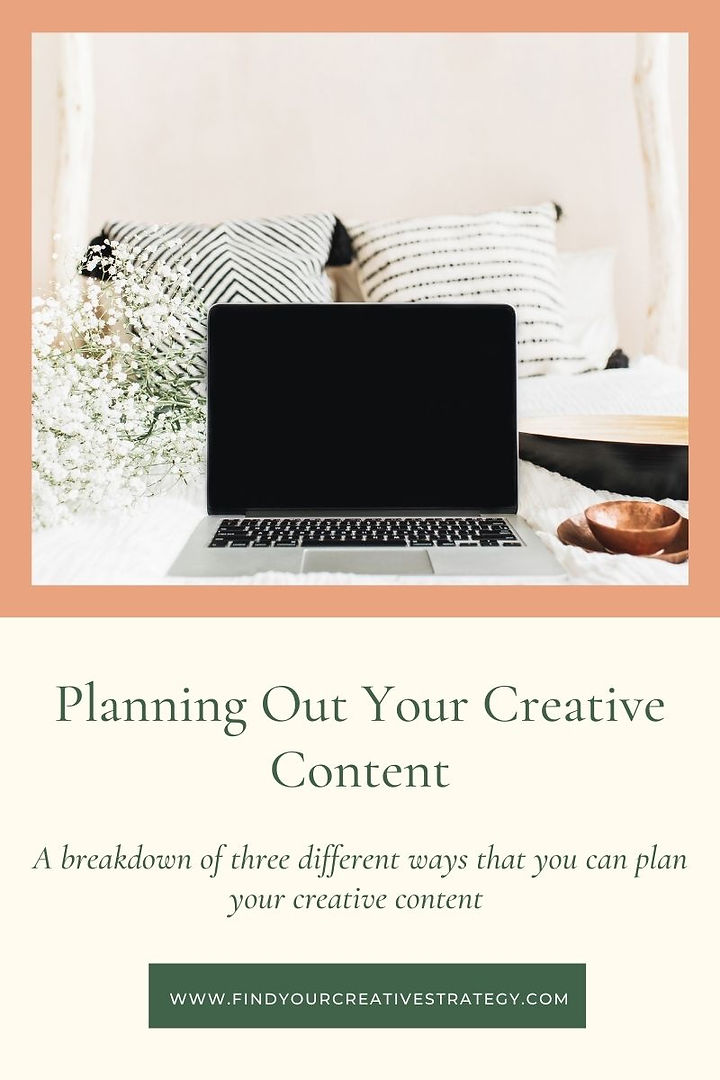Three different ways to plan out your creative content.